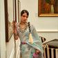 Teal Blue Kashmiri Weaved Jamewar Saree