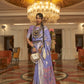 Heather Purple Kashmiri Weaved Jamewar Saree