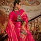 Magenta Pink Kanjivaram Brocade Woven Silk Saree