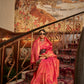 Candy Red Kanjivaram Brocade Woven Silk Saree