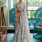 Dove Grey Weaved Lucknowi Chikankari Saree