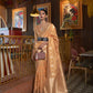 Light Orange Handloom Woven Silk Saree