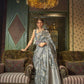 Smoke Grey Handloom Woven Modal Silk Saree