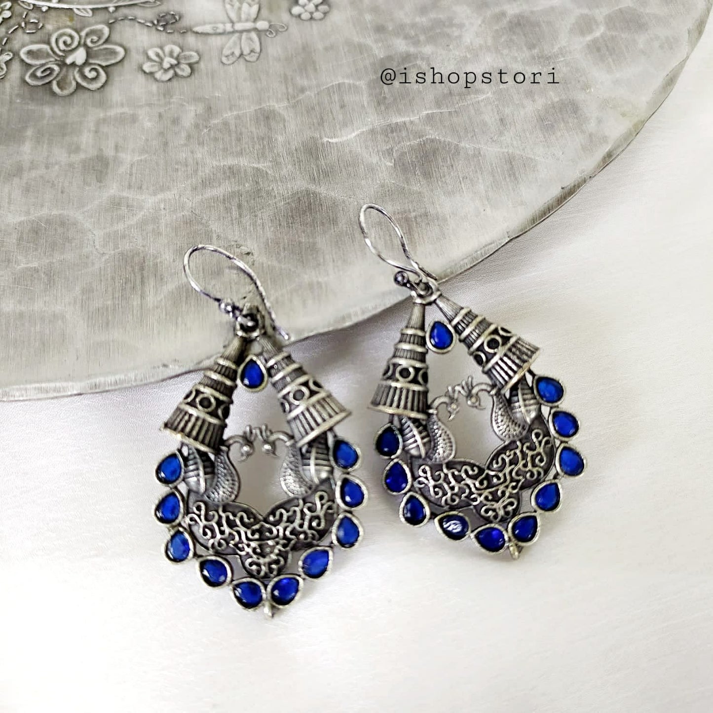 Mayuri German Silver Earrings