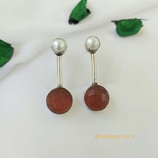 Monalisa Stone Oxidized Earrings