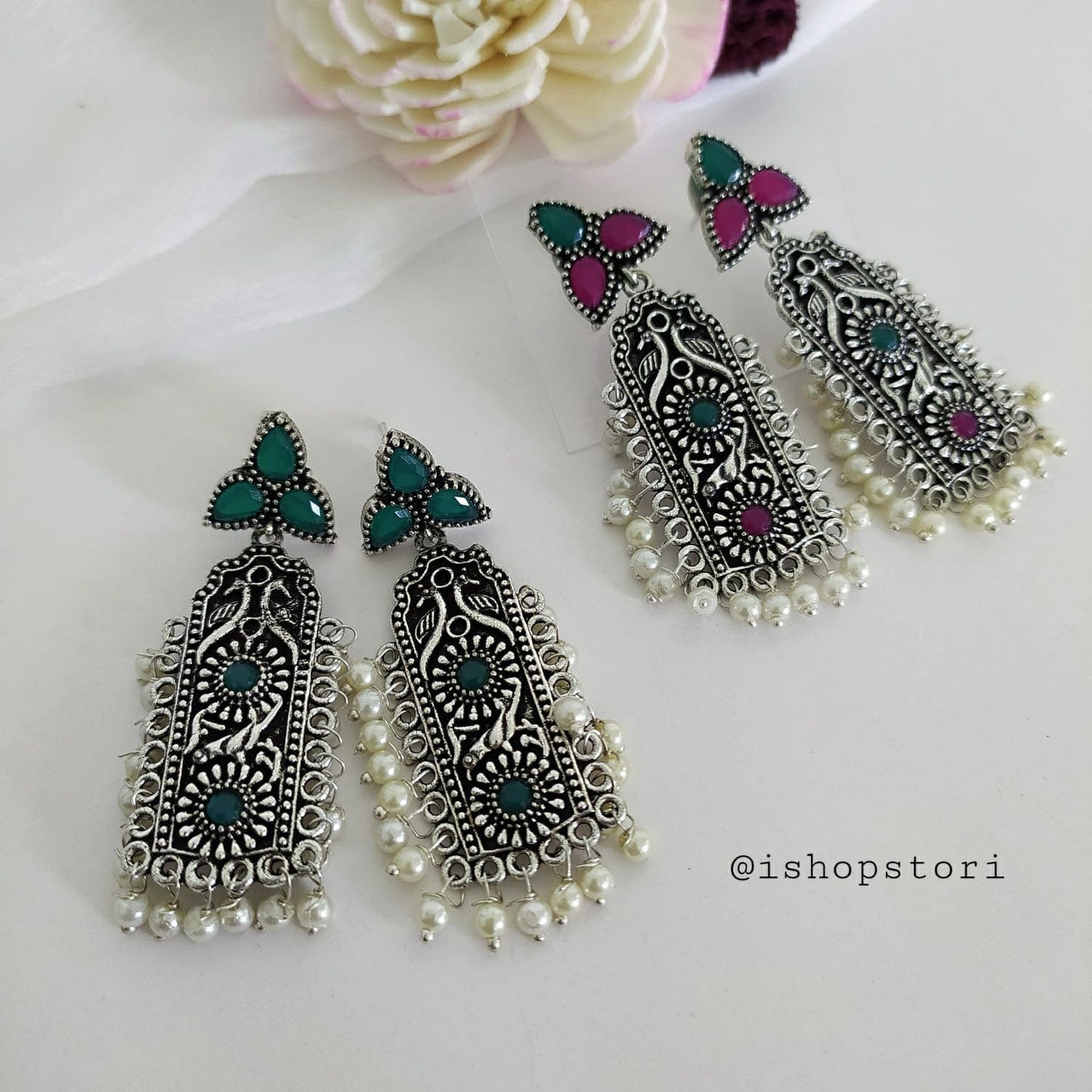 Vartika Lightweight Oxidised Earrings