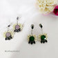 Xenia Monalisa Stone & Pearl Floral Oxidised Earrings