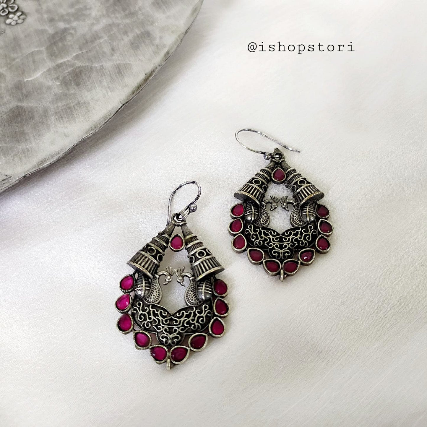 Mayuri German Silver Earrings