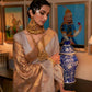 Filtered Grey Copper Zari Woven Modal Silk Saree