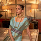 Pastel Blue Copper Zari Woven Modal Silk Saree