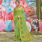 Parrot Green Handloom Weaved Cotton Saree
