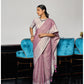 Mystic Mauve Woven Border Linen Saree