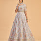 Light Lavender Embroidered Georgette Anarkali Gown