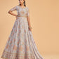 Light Lavender Embroidered Georgette Anarkali Gown