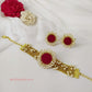 Tara Blue Stone Bracelet & Earrings Combo Set offering a perfect blend of elegance and style.