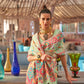 Bright Green Kashmiri Floral Weaved Jamewar Silk Saree