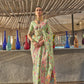 Bright Green Kashmiri Floral Weaved Jamewar Silk Saree