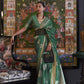 Forest Green Organza Silk Handloom Saree With Sequins