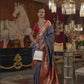 Navy Blue Kashmiri Kani Handloom Woven Silk Saree
