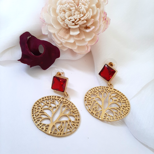 Kasvi Glossy Stone Earrings
