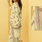 Butter Yellow Kashmiri Embroidered Georgette Straight Pant Suit