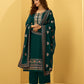 Rama Green Embroidered Georgette Straight Pant Suit