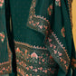 Rama Green Embroidered Georgette Straight Pant Suit