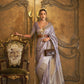 Light Lavendar Elliptic Zari Woven Satin Silk Saree