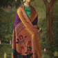 Mystic Magenta Paithani Saree With Embroidered Blouse