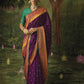 Mystic Magenta Paithani Saree With Embroidered Blouse