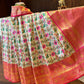 Pearl White Woven Patan Patola Pure Silk Saree