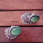 Baani Oval Monalisa Stone Small Jhumkis
