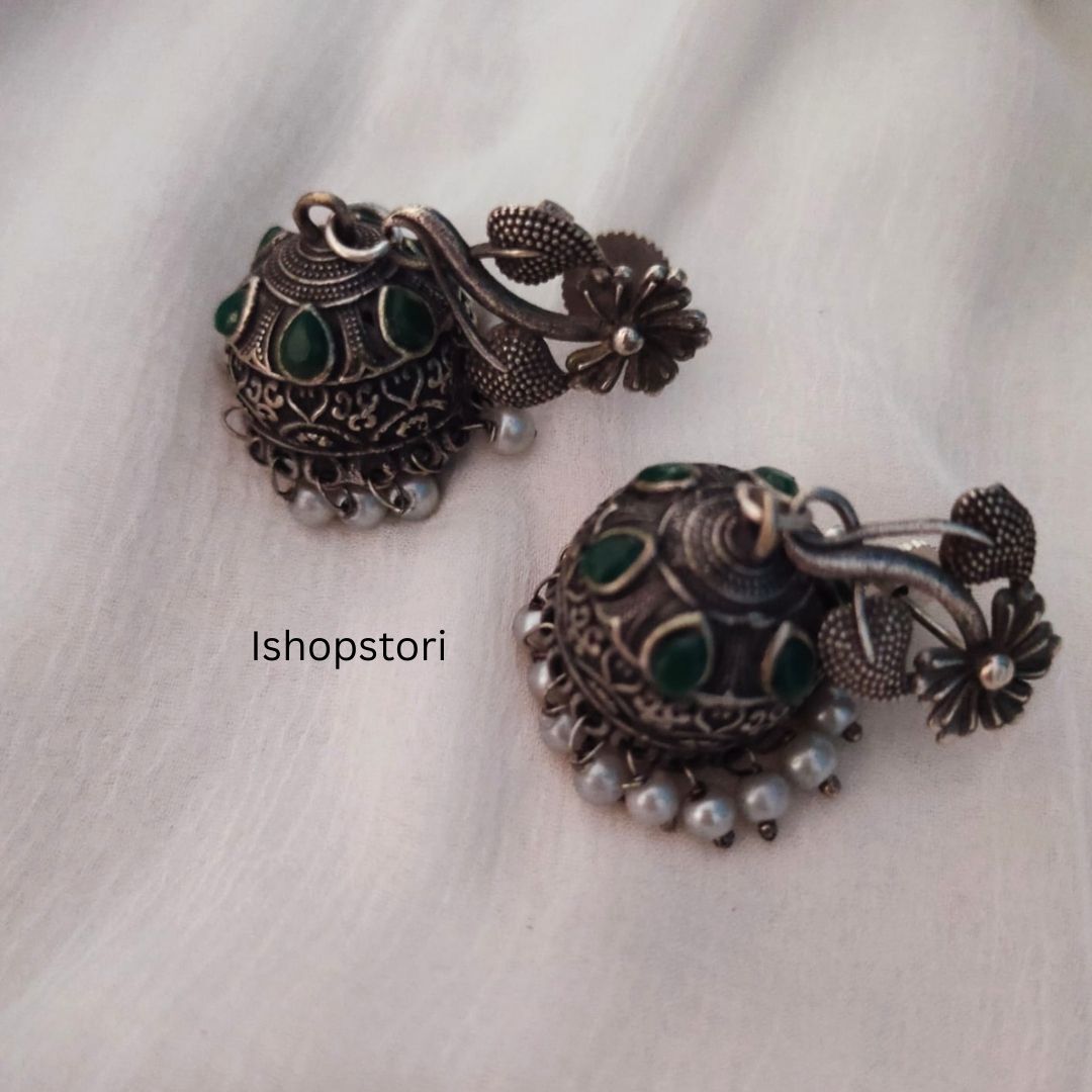 Preet Vine Monalisa Studded Stone Small Jhumkis