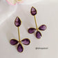 Tanvi Glossy Stones Quadra Petals Statement Earrings