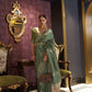 Sage Green Zari Base Handloom Silk Saree