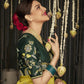 Biscotti Yellow Silk Saree With Designer Blouse
