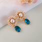 Kairaa Glossy Stone & Fresh Water Pearls Necklace Set- Bestseller!