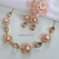 Kairaa Glossy Stone & Fresh Water Pearls Necklace Set- Bestseller!
