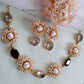 Kairaa Glossy Stone & Fresh Water Pearls Necklace Set- Bestseller!