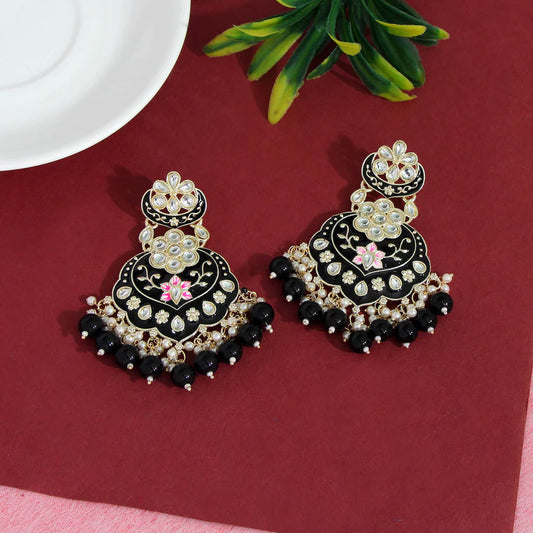 Ashwini Handcrafted Meenakari Kundan Earrings