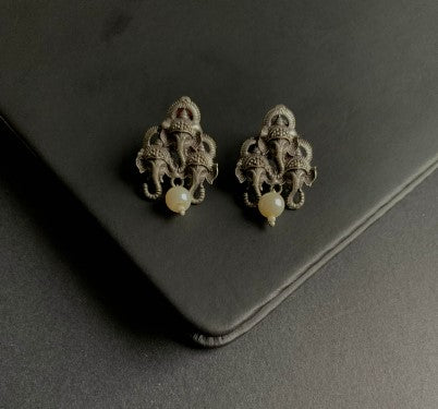 Agraganya Handcrafted Silver Look Alike Earrings