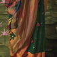 Emerald Green Paithani Saree With Embroidered Blouse