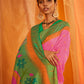 Taffy Pink Paithani Saree With Embroidered Blouse