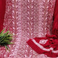 Kimaya Red Unstitched Premium Chikankari 3- Piece Set