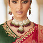 Bridal Red Banarasi Silk Saree With Designer Blouse