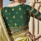 Bright Green Banarasi Silk Saree With Designer Blouse
