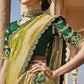 Bright Green Banarasi Silk Saree With Designer Blouse
