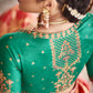 Chestnut Peach Banarasi Silk Saree With Designer Blouse