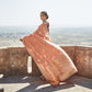 Apricot Peach Banarasi Silk Saree With Designer Blouse