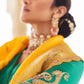 Turmeric Yellow Banarasi Silk Saree With Designer Blouse